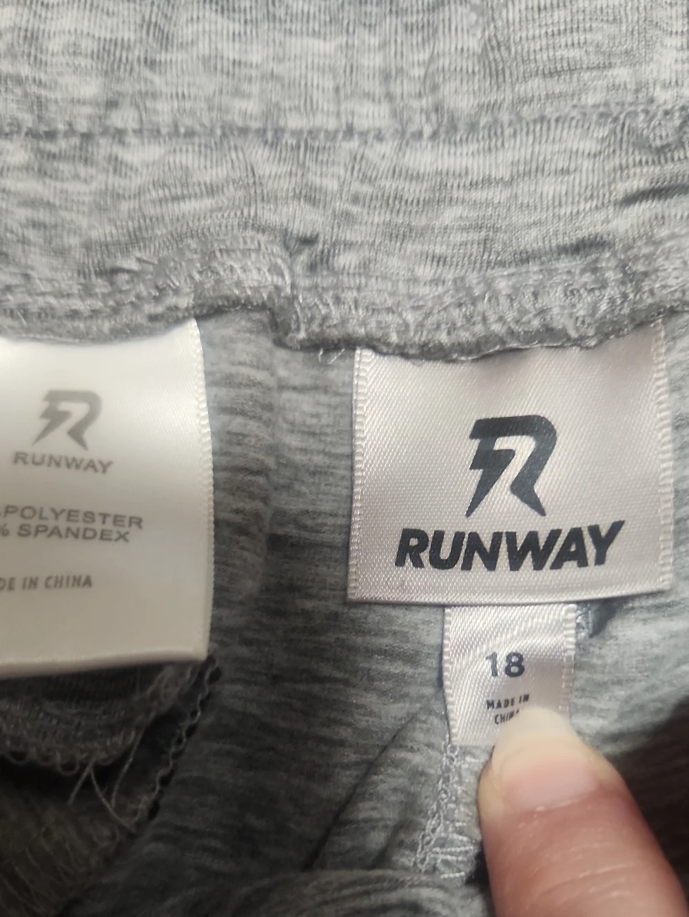 Gray Knit Drawstring Sweatpants, 18, Like New
